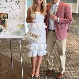 NBD Haze Midi Dress in White, Small